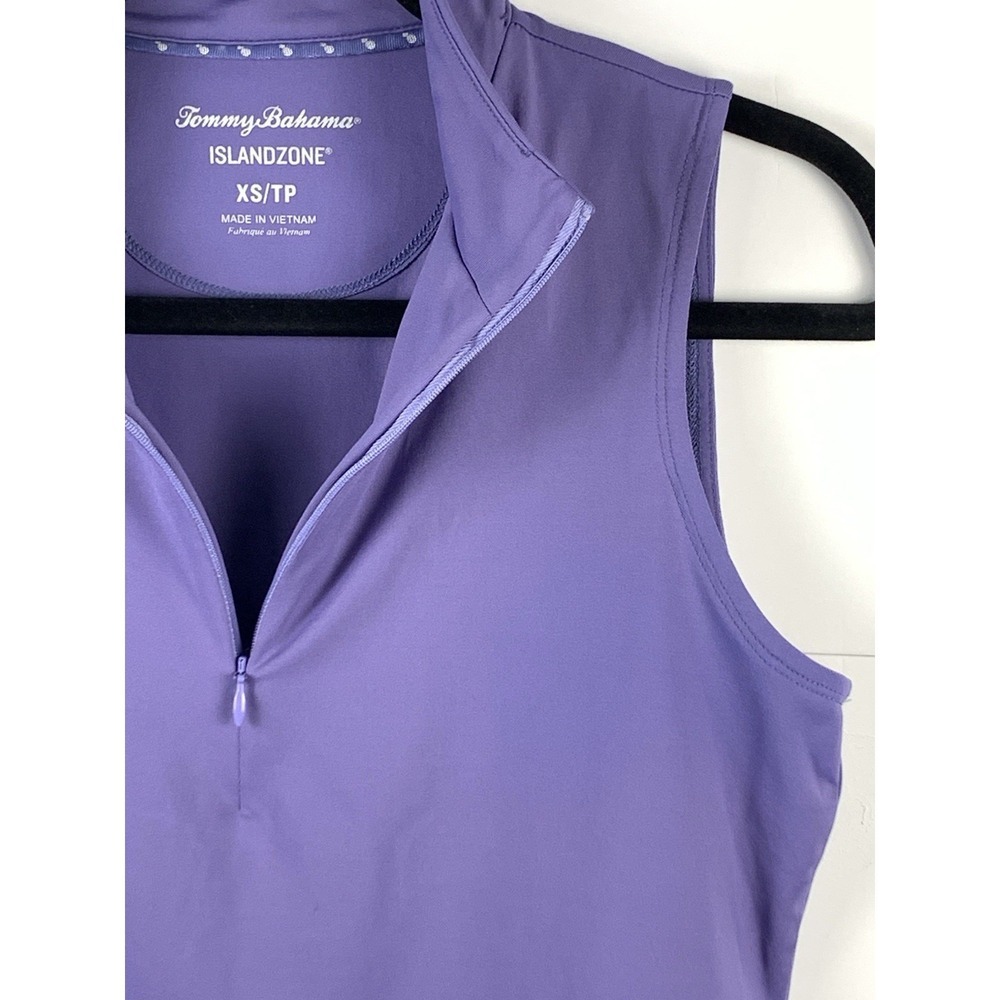 Tommy Bahama IslandZone Golf Tank Top Womens XS Purple 1/4 Zip Sleeveless - Picture 6 of 14